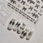Balletcore Lace Bow & Butterfly Nail Stickers 4765