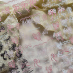 Balletcore Lace Bow & Butterfly Nail Stickers 4765
