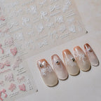Balletcore Lace Bow & Butterfly Nail Stickers 4765