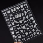 Balletcore Lace Bow & Butterfly Nail Stickers 4765