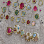 Baroque Gemstone Nail Art Stickers Vintage Gold Jewel Decals