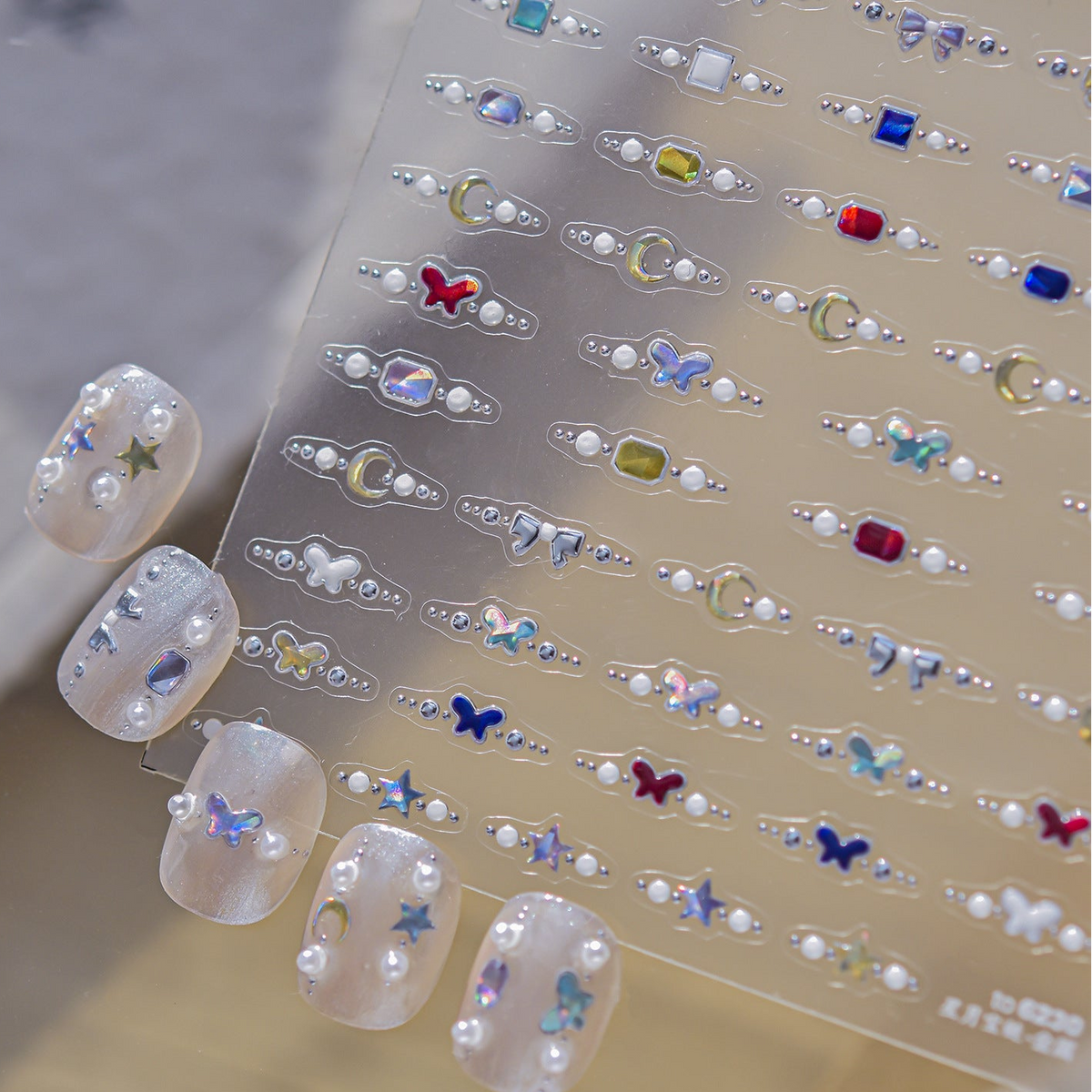 Baroque Gemstone Nail Art Stickers Vintage Gold Jewel Decals