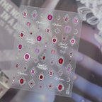Baroque Luxury Nail Stickers - Vintage Gem Charms Decals 6165