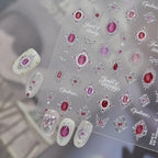 Baroque Luxury Nail Stickers - Vintage Gem Charms Decals 6165