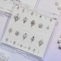 Baroque Palace Rhinestone Nail Stickers – Pre-Arranged Self-Adhesive Nail Gems MD026