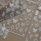 Baroque Vintage Lace Nail Art Stickers 1099