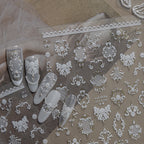 Baroque Vintage Lace Nail Art Stickers 1099