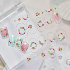 Beach Charm Rhinestone Nail Stickers – Pre-Arranged Self-Adhesive Nail Gems MD041