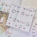 Beach Charm Rhinestone Nail Stickers – Pre-Arranged Self-Adhesive Nail Gems MD041