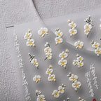 Begonia Flower Nail Art Stickers Adhesive Slider Floral Sticker Decals TS2399