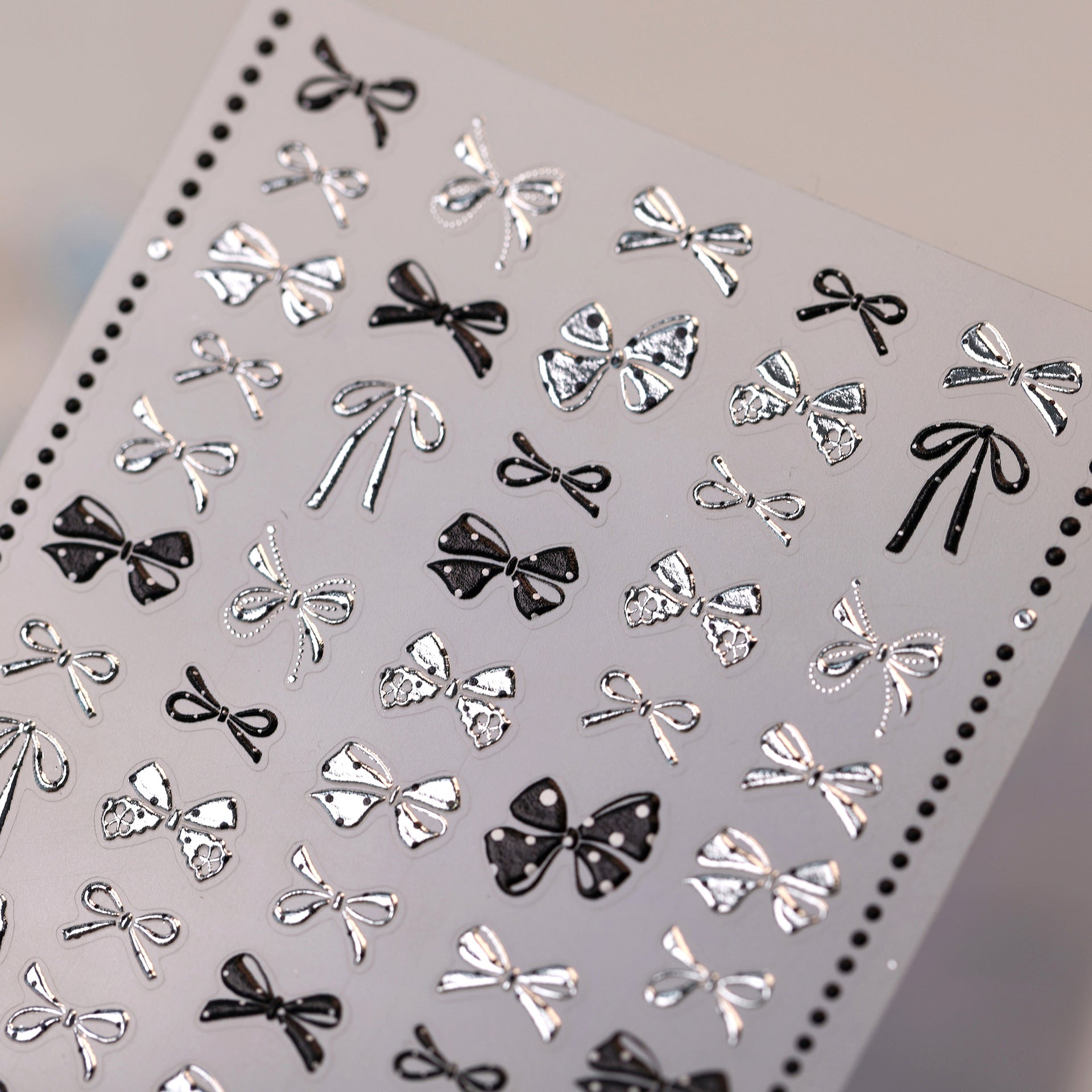 Black Lace & Gothic Cross Nail Stickers - Vintage Dark Coquette Decals 1498