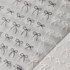 Black White Bow Nail Art Stickers Bow Tie Adhesive Embossed Sticker Decals 