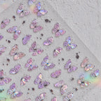 Black White Butterfly Nail Sticker Speckled Butterfly Wings Adhesive Sticker Decals MS588