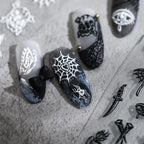 Black White Nail Art Stickers Adhesive Slider Pirate Totem Sticker Decals TS1697