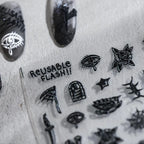Black White Nail Art Stickers Adhesive Slider Pirate Totem Sticker Decals TS1697