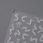 Black White Nail Art Stickers Adhesive Slider Ribbon Sticker Decals TS2805