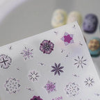 Bohemia Style Nail Art Stickers Adhesive Sliders Floral Embossed Sticker Decals