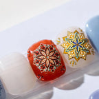 Bohemian Floral Nail Art Stickers Adhesive Russian Pattern Adhesive Sticker Decals TS1493