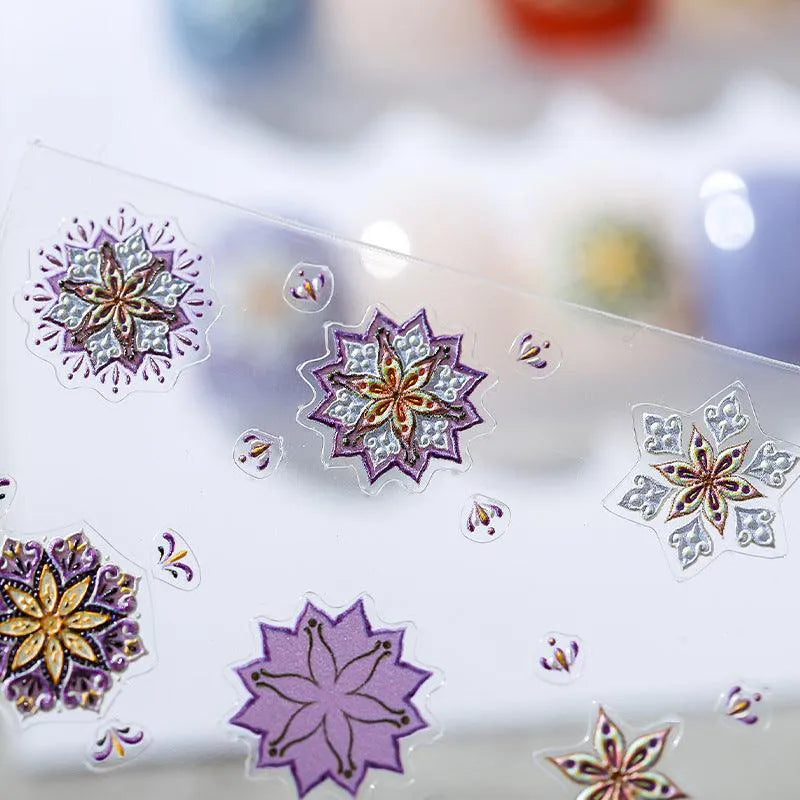 Bohemian Floral Nail Art Stickers Adhesive Russian Pattern Adhesive Sticker Decals TS1493