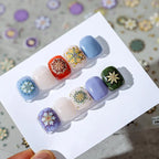 Bohemian Floral Nail Art Stickers Adhesive Russian Pattern Adhesive Sticker Decals TS1493