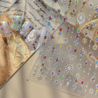 Boho 3D Gemstone & Pearl Nail Stickers 1048