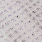Bow Design Nail Art Stickers Adhesive Embossed Pink Bow Sticker Decals 
