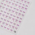 Bow Design Nail Art Stickers Adhesive Embossed Pink Bow Sticker Decals 