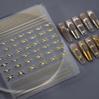 Bow Nail Art Stickers Adhesive Sliders Gold Silver Bows Sticker Decals TL026