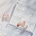 Bow Pearl Nail Stickers – Pre-Arranged Self-Adhesive Nail Gems MD022