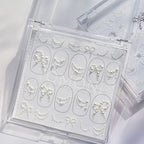Bow Pearl Nail Stickers – Pre-Arranged Self-Adhesive Nail Gems MD022