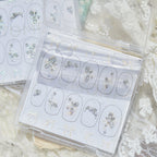 Bow Pearl Rhinestone Nail Stickers – Pre-Arranged Self-Adhesive Nail Gems MD045/046/047