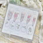 Bow Pearl Rhinestone Nail Stickers – Pre-Arranged Self-Adhesive Nail Gems MD045/046/047