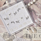 Bow Rhinestone Nail Stickers – Pre-Arranged Self-Adhesive Nail Gems MD010