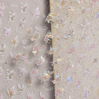 Butterfly Flower Nail Art Stickers Adhesive Embossed Sticker Decals 