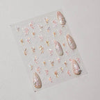 Butterfly Flower Nail Art Stickers Adhesive Embossed Sticker Decals 