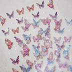 Butterfly Nail Art Stickers 3D Adhesive Slider Colorful Butterfly Wings Sticker Decals M339