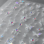 Butterfly Nail Art Stickers Adhesive Slider Butterfly With Rhinestone Sticker Decals TL050