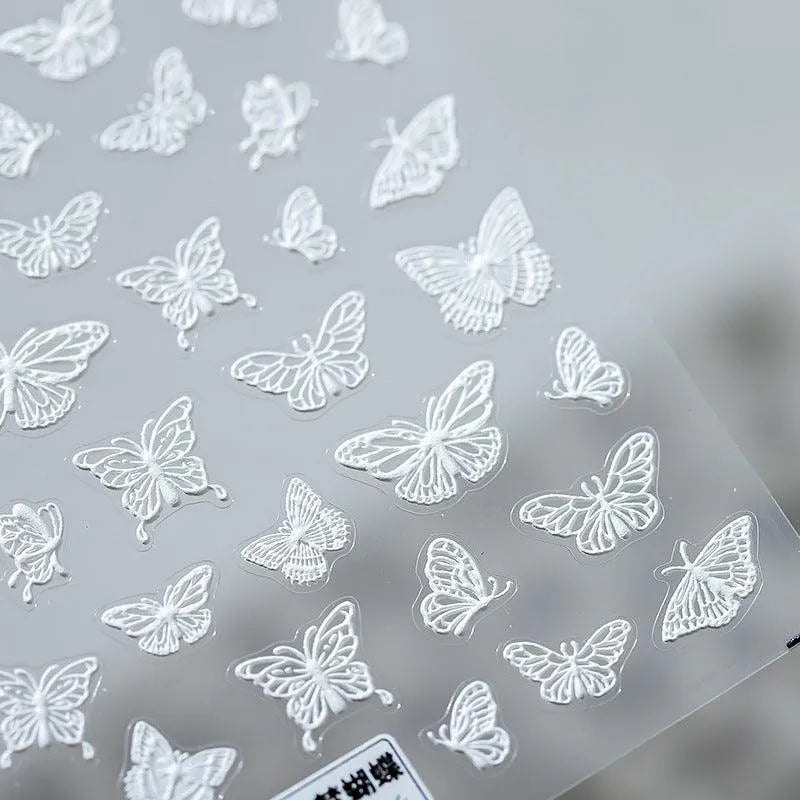 Butterfly Nail Art Stickers Butterfly Wings 3D Adhesive Sticker Decals TS255