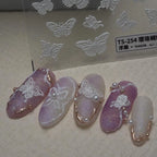 Butterfly Nail Art Stickers Butterfly Wings 3D Adhesive Sticker Decals TS255