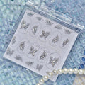 Butterfly Rhinestone Nail Stickers – Pre-Arranged Self-Adhesive Nail Gems MD034