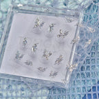 Butterfly Rhinestone Nail Stickers – Pre-Arranged Self-Adhesive Nail Gems MD034