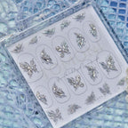 Butterfly Rhinestone Nail Stickers – Pre-Arranged Self-Adhesive Nail Gems MD034