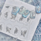 Butterfly Rhinestone Nail Stickers – Pre-Arranged Self-Adhesive Nail Gems MD034