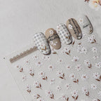 Camellia Flower Nail Art Stickers Adhesive Embossed Sticker Decals