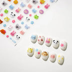 Cartoon Animal Nail Art Stickers Adhesive Sliders Panda Bunny Jelly Sticker Decals M129