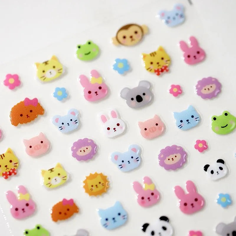 Cartoon Animal Nail Art Stickers Adhesive Sliders Panda Bunny Jelly Sticker Decals M129