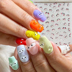 Cartoon Eyes Nail Art Stickers Adhesive Embossed Jelly Eyes Sticker Decals M173