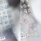 Cartoon Nail Art Stickers Adhesive Slider Cute Bear Embossed Sticker Decals TS723