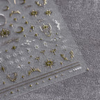 Celestial Nail Stickers Gold Silver Sun Moon Star Boho Decals 1880