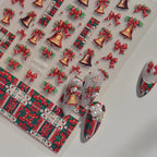 Christmas Bell Nail Art Stickers 3D Bow Knot Decals